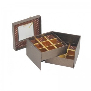 Изготовленный на заказ роскошный прямоугольник ручной работы упаковывая коробку шоколада Macaroon твердой бумаги