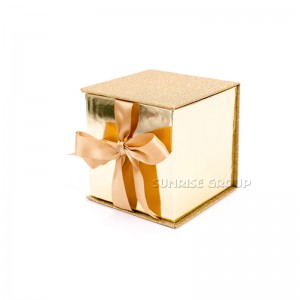 Высококачественная подарочная коробка для бумажной упаковки золота для стеклянной чашки